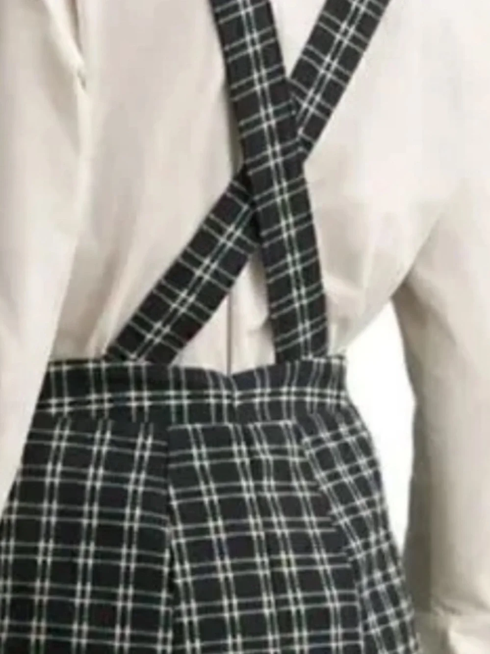 Anthropologie Maeve Plaid Pinafore Mini Skirt, Size 8, NWT